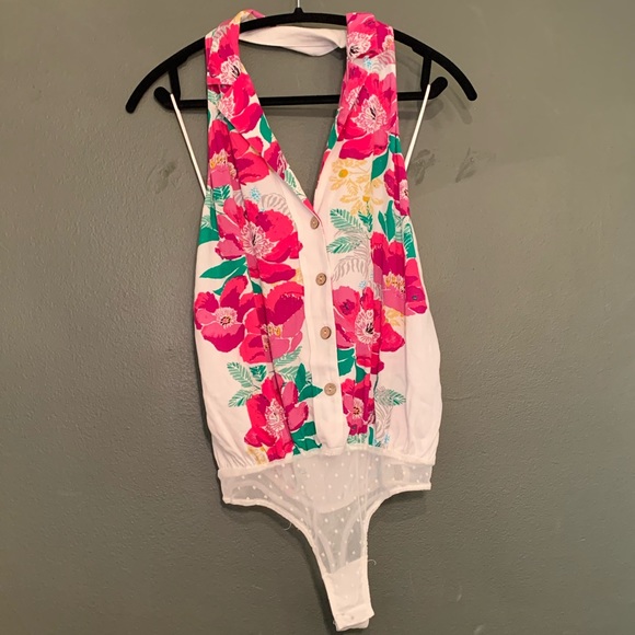 Free People Tops - [Free People] Floral Bodysuit - Size Small NWT